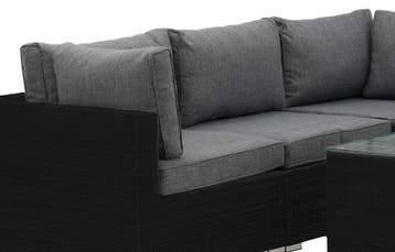 Hoek Loungeset - Gunea - Wicker - Donkergrijs - The Outsider, Verzenden, Nieuw