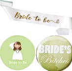 Vrijgezellenfeest set Bride to Be en Team Bride set 21-delig, Verzenden, Nieuw, Feestartikel, Geboorte of Huwelijk