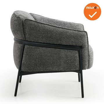 Luxe kamerstoel - Grijze teddy stoffering (Design meubilair), Werkplek, Ophalen of Verzenden, Gebruikt, Overige typen
