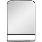 Wandspiegel Met Plank 70x50cm Modern Elegant Rechthoekig Zwa, Huis en Inrichting, Woonaccessoires | Vazen, Verzenden, Nieuw
