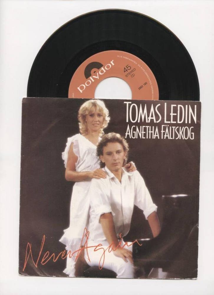 Tomas Ledin, Agnetha Fältskog (ABBA) – Never Again / Tomas L, Cd's en Dvd's, Vinyl Singles, Ophalen of Verzenden