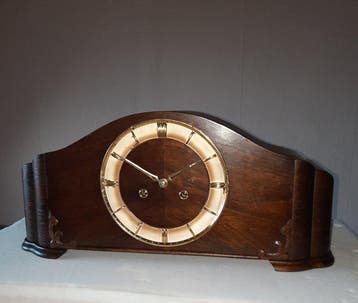 Pendule - Junghans - Hout, Messing - 1940-1950