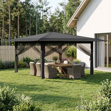 vidaXL Paviljoen met 4 Zijwanden 4 x 4 m, Verzenden, Nieuw