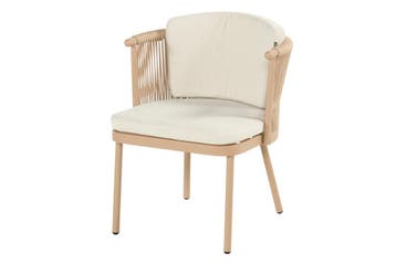 Hartman Toledo rope dining tuinstoel - Cappuccino, Tuin en Terras, Tuinstoelen, Verzenden, Nieuw, Overige materialen