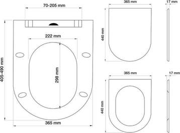 Tiger Veiros - WC bril D-vorm - Toiletbril met deksel, Verzenden, Nieuw