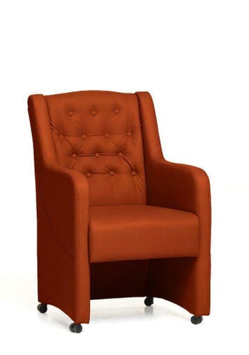 Eetkamerstoel Norwich - eetkamerstoelen - Cognac, Nieuw, Stof