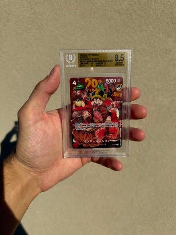 One Piece Card Game - 1 Graded card - One Piece - Monkey D., Hobby en Vrije tijd, Nieuw