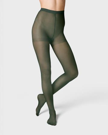 HEMA Panty opaque temp tech 40 denier groen, Verzenden, Nieuw