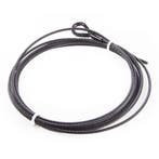 FORTEX ophangkabel 5mm 1 zijde lus, 1 zijde open 5m zwart, Verzenden, Nieuw