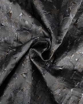 Jacquard Blad Natuur Grijs Groen, Nieuw, Groen