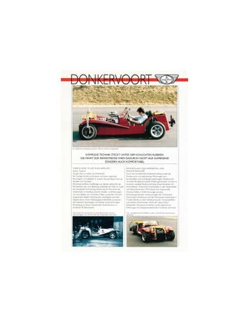 1995 DONKERVOORT LEAFLET DUITS, Boeken, Nieuw, Author