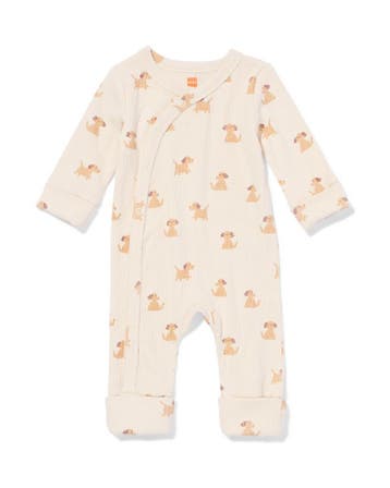 HEMA Newborn boxpakje rib dieren ecru, Verzenden, Nieuw