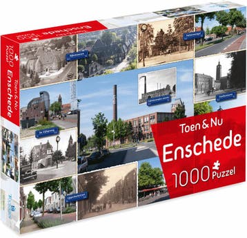 Toen & Nu - Enschede Puzzel (1000 stukjes) | Tuckers Fun, Verzenden, Nieuw
