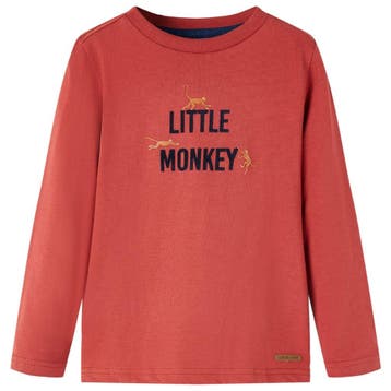 vidaXL Kindershirt met lange mouwen 116 roodbruin, Verzenden, Nieuw