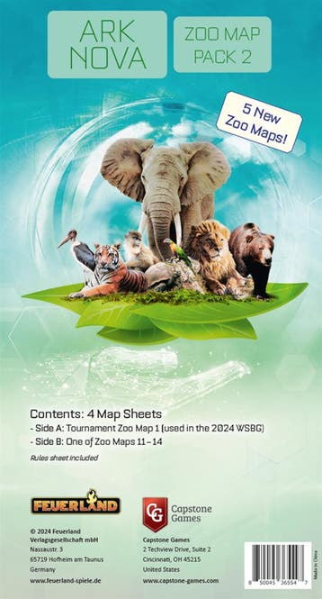 Ark Nova - Map Pack 2 | Feuerland - Gezelschapsspellen, Hobby en Vrije tijd, Verzenden, Nieuw