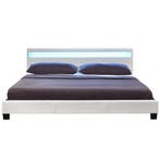 Gestoffeerd bed Paris - 140 x 200 cm - Wit - LED Verlichting, Huis en Inrichting, Verzenden, Nieuw
