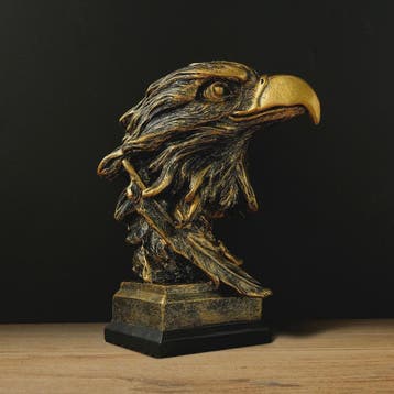 Gouden Adelaarskop Ornament - Luxe Hars Ambacht voor Huisdec, Verzenden, Nieuw