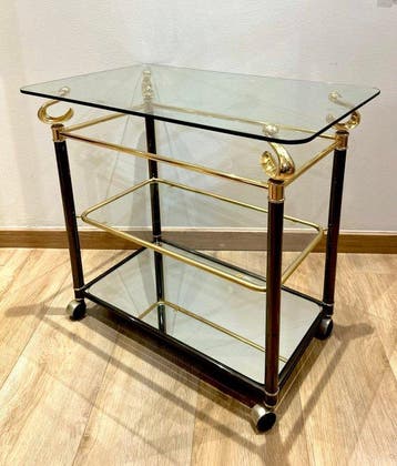 Serveerwagen - Messing, Kristal, Glas, Huis en Inrichting, Nieuw