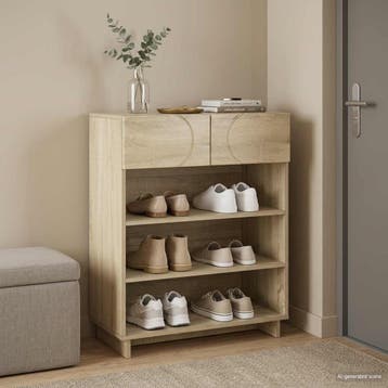 vidaXL Schoenenkast 73 x 38 x 87,5 cm Bewerkt hout Sonoma, Verzenden, Nieuw