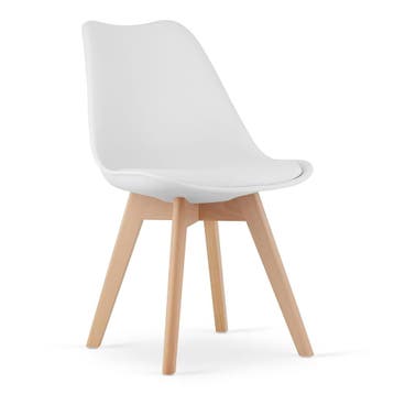 Kuipstoel Wit | Eco Leer | Laatste Stuk! | Retourdeal, Huis en Inrichting, Stoelen, Wit, Leer, Ophalen of Verzenden, Zo goed als nieuw