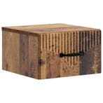 vidaXL Wandbeugel Bedkast Oud hout 34,5 x 33 x 20 cm Bewerkt, Minder dan 45 cm, Verzenden, Nieuw, Minder dan 55 cm