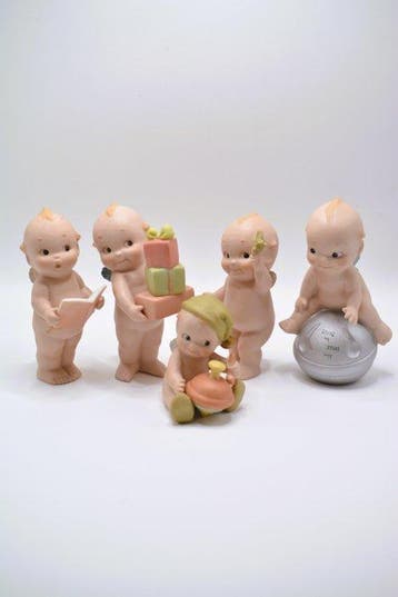 Jesco - Beeldje - Conjunto de cinco Kewpies navideños (5) -
