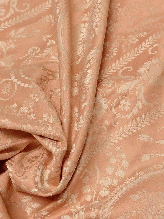 “Jacquard Molteni d’Epoca – Medaglioni e Rose in Stile, Antiek en Kunst, Antiek | Kleden en Textiel