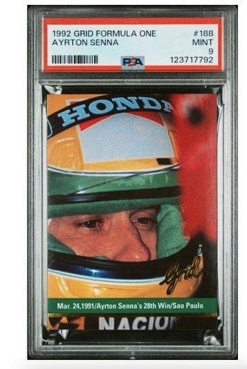 1992 Grid Ayrton Senna #188 - PSA 9 - 1 Graded card, Nieuw