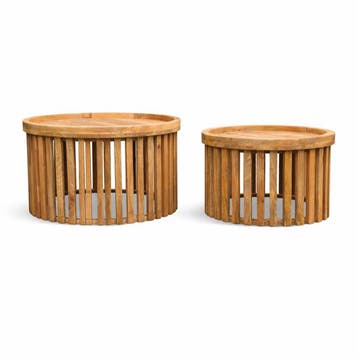 Salontafel S/2 Anna Mango Naturel, Ophalen of Verzenden, Nieuw