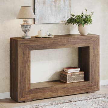 Tribesigns Farmhouse Console Tafel 119 cm - Industriële Halm, Verzenden, Nieuw