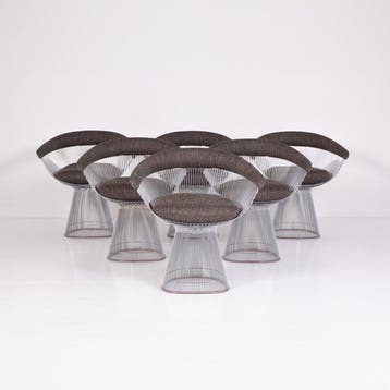 Knoll - Warren Platner - Fauteuil (6) - Staal, Textiel, Antiek en Kunst