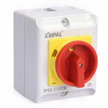 Kripal Werkschakelaar IP65 (20A / 32A) – Nieuw – Voor Airco, Nieuw
