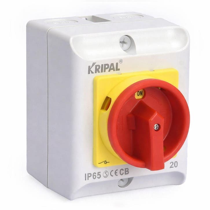 Kripal Werkschakelaar IP65 (20A / 32A) – Nieuw – Voor Airco, Witgoed en Apparatuur, Airco's, Nieuw