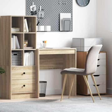 vidaXL Bureau Anders Sonoma eiken 70 x 40 x 76 cm Bewerkt, Verzenden, Nieuw