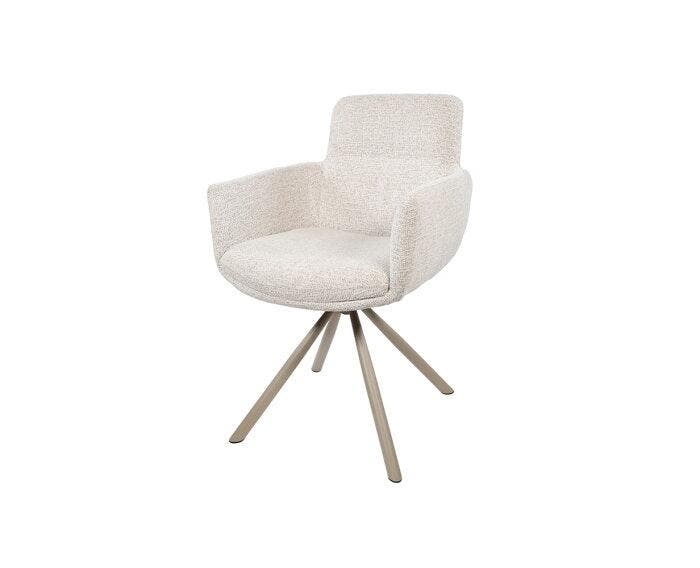 Eetkamerstoel Harry - taupe draaipoot 360 - Present, Huis en Inrichting, Stoelen, Nieuw, Ophalen of Verzenden