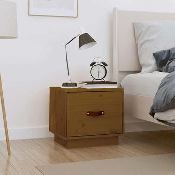 vidaXL Nachtkastje 40x34x35 cm massief grenenhout, Huis en Inrichting, Minder dan 45 cm, Verzenden, Nieuw, Minder dan 55 cm