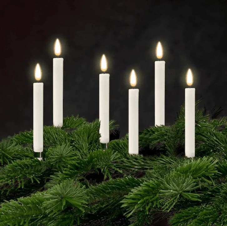LED Kerstboom Kaarsverlichting met REAL FLAME™, Huis en Inrichting, Woonaccessoires | Kandelaars en Kaarsen, Kaars, Wit, Nieuw