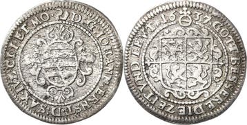 Groschen (3 Kreuzer) 1637, Sachsen-coburg en Eisenach 157..., Verzenden