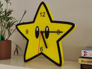 Wall Clock - Super Mario - Star Lightbox - Gaming, Nieuw