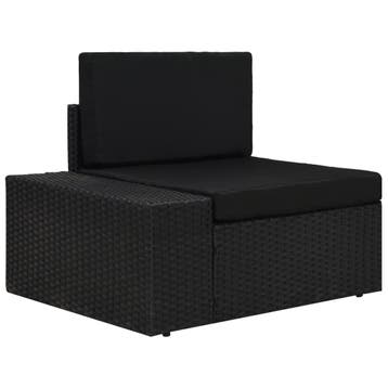 vidaXL Hoekbank met rechterarmleuning sectioneel poly rattan, Tuin en Terras, Verzenden, Nieuw