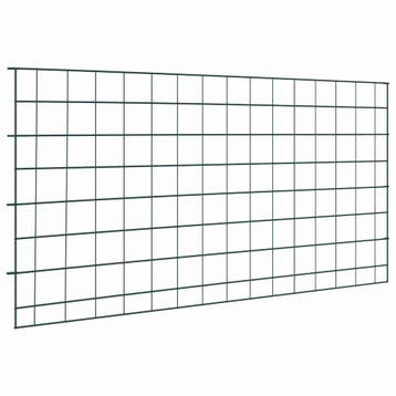 vidaXL Vijverhekken Set 5 st 100 x 50 cm Staal Groen, Verzenden, Nieuw, IJzer