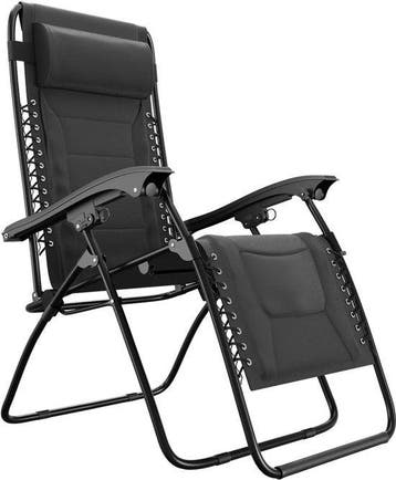 2dekans | LifeGoods Ligstoel Comfort - Opvouwbaar - 30°-90°, Tuin en Terras, Ophalen of Verzenden, Zo goed als nieuw