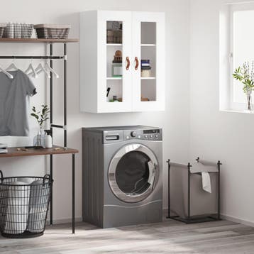 vidaXL Wandkast 69,5x34x90 cm wit, Verzenden, Nieuw, 50 tot 100 cm, Minder dan 100 cm
