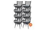 VDG Set van 8 - Jasmine dining tuinstoel - Black, Verzenden, Nieuw, Overige materialen