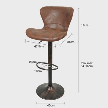 Set van 2 Retro Barstoelen met Kunstleer, Draaibaar en Verst, Verzenden, Nieuw