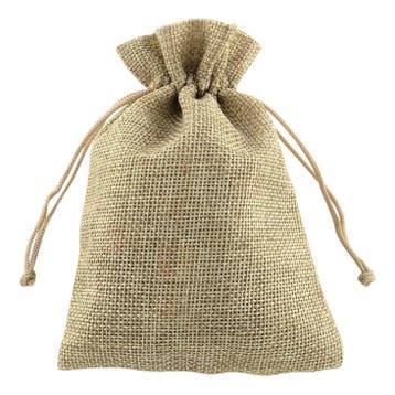 Cadeauzakje van Jute c.a. 18 x 13cm Tan, Ophalen of Verzenden, Nieuw