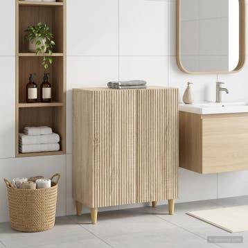 vidaXL Badkamer Opbergkast ARNHEM Sonoma Eiken 59,5 x 31 x, Verzenden, Nieuw