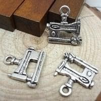 4 x tibetaans zilveren naaimachine 14 x 19 x 3mm (Bedels), Ophalen of Verzenden, Nieuw, Kraal