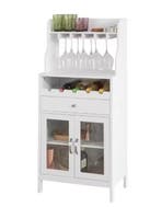 Wijnkast met Lade en Glashouder– Hoog Dressoir met Wijnrek, Verzenden, Nieuw