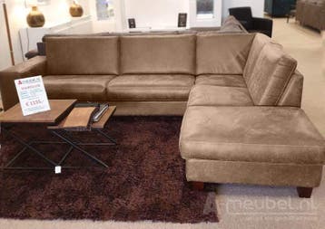 Hoekbank Maassluis - hoekbanken - Beige, Nieuw, Stof